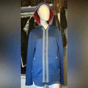 Michael Kors Track Jacket Men’s Size Medium Royal Blue Full Zip Up Hooded Size M
